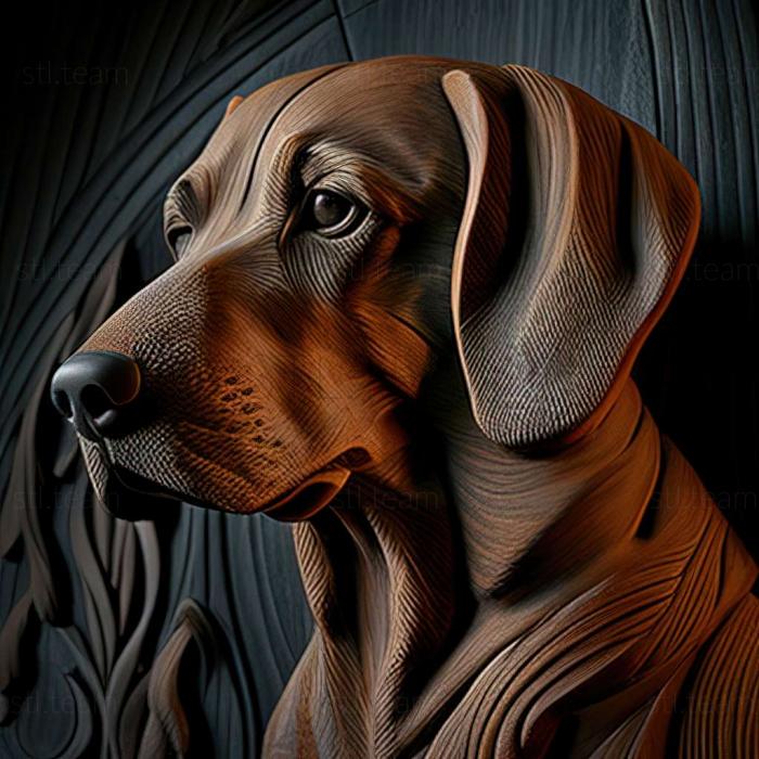 3D модель Фінська гонча собака (STL)